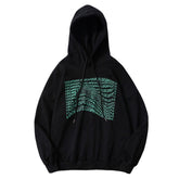 Sudadera extragrande con estampado de letras de Loca People en blanco y negro